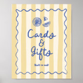 Whimsical Doodle Lemons Kaarten & Geschenken Teken Poster (Voorkant)