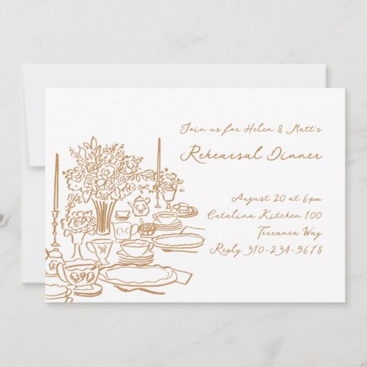 Whimsical Doodle repetitie diner Kaart (Voorkant)