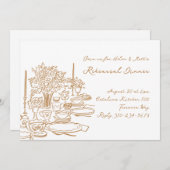 Whimsical Doodle repetitie diner Kaart (Voorkant / Achterkant)