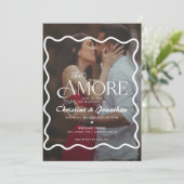 Whimsical Doodle That Amore Wedding Kaart (Staand voorkant)