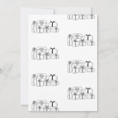 Whimsical Doodle Zwart-wit kerstfeest Kaart (Achterkant)