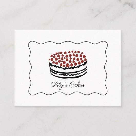 Whimsical Doodles Cake Baker Cateraar Visitekaartj Visitekaartje (Voorkant)