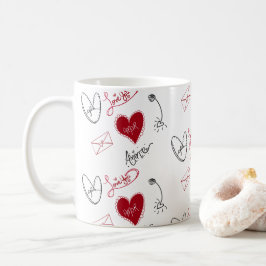 Whimsical Doodles Hand Drawn Valentines Day  Koffiemok