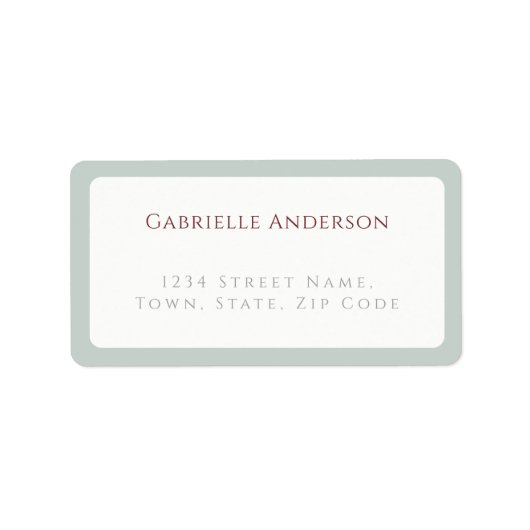 Whimsical Dove Gray Wedding  Etiket (Voorkant)