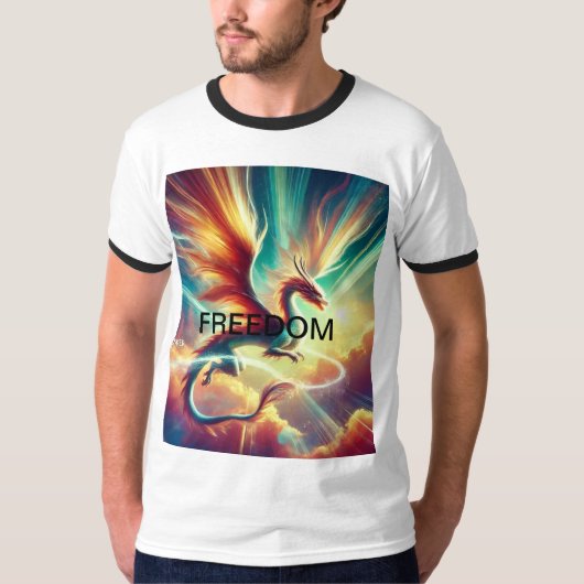 Whimsical Dragon Aquarel T-Shirt Design (Voorkant)