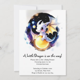 Whimsical Dragon Baby shower Kaart