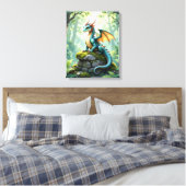 Whimsical Dragon beroemd gemaakt door Ancient Ston Canvas Afdruk (Insitu (Slaapkamer))