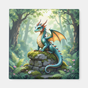 Whimsical Dragon beroemd gemaakt door Ancient Ston Magneet