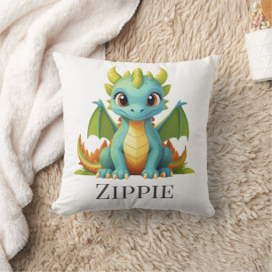 Whimsical Dragon Decor Gepersonaliseerd Sierkussen