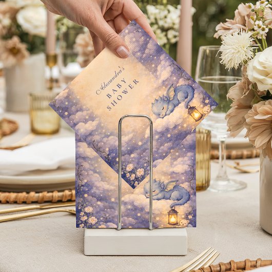 Whimsical Dragon Fantasy Baby Shower Servet