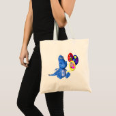 Whimsical Dragon Holding Balloons Canvas tas (Voorkant (product))