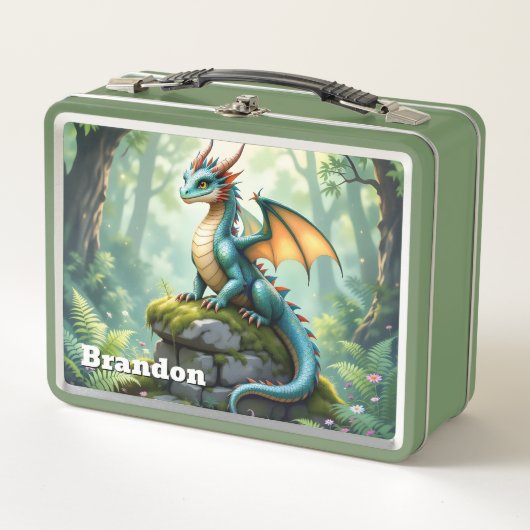 Whimsical Dragon op Ancient Stone Gepersonaliseerd (Voorkant)