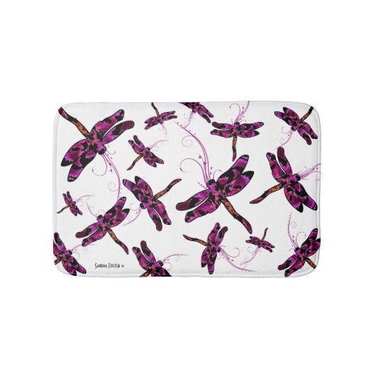 Whimsical Dragonflies Badmat (Voorkant)
