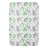 Whimsical Dragonflies en Dandelions Hand Drawn Badmat (Voorkant Verticaal)