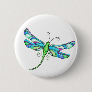 Whimsical Dragonflies Ronde Button 5,7 Cm