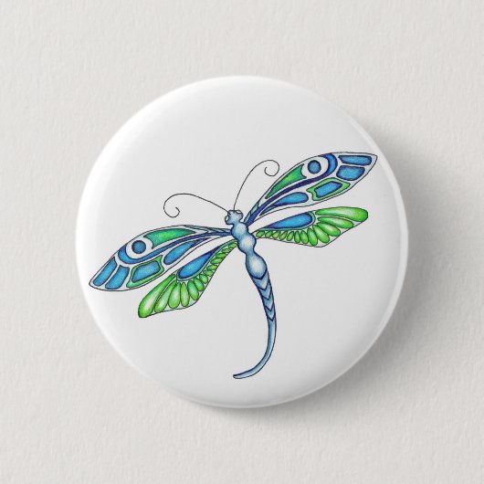 Whimsical Dragonflies Ronde Button 5,7 Cm (Voorkant)