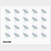 Whimsical Dragonfly Ronde Sticker (Vel)