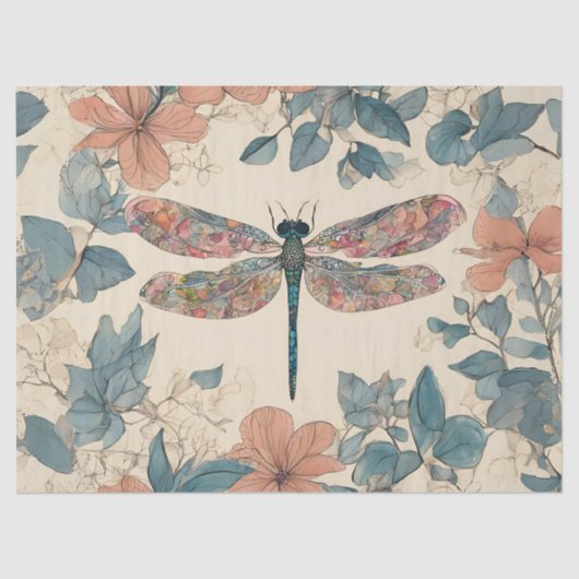 Whimsical Dragonfly Tissuepapier (Voorkant)