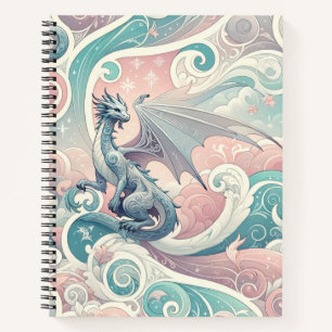 Whimsical Drakes: Pastel Dragon Fantasy Notitieboek