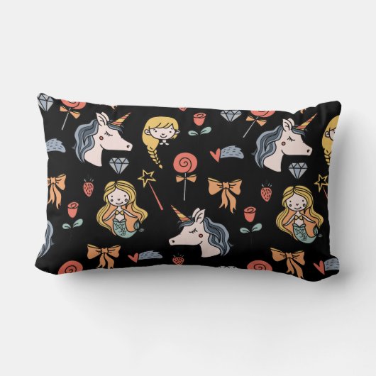 Whimsical Dreams & Magical Creatures Dubbelzijdig Kussen (Achterkant)