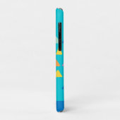 Whimsical Driehoek Patroon Turquoise Gepersonalise Case-Mate iPhone Case (Achterkant/links)