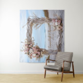 Whimsical Driftwood Romance Vierkant Lijst Wandkleed (In situ)