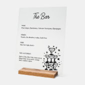 Whimsical Drink Bar Menu Acryl Teken Acryl Bord (Hoek)