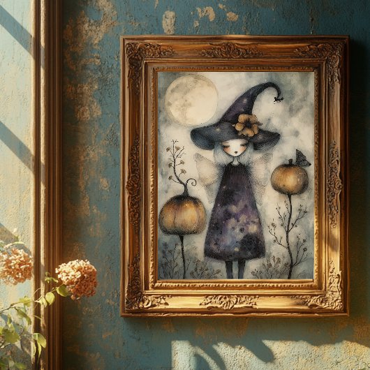 Whimsical Dromerige Heks Halloween Decoupage Tissuepapier