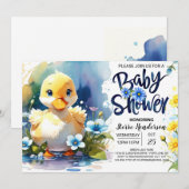 Whimsical Duck Baby shower Parade Kaart (Voorkant / Achterkant)
