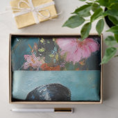 Whimsical Duck in Blue Bonnet Decoupage Tissuepapier (Geschenk)