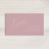 Whimsical Dusty Roos Baby Registry Informatiekaartje