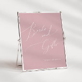 Whimsical Dusty Roos Baby shower Boeken en geschen Poster