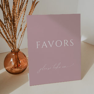 Whimsical Dusty Roos Baby shower Favors Reclamebord Met Voetstuk