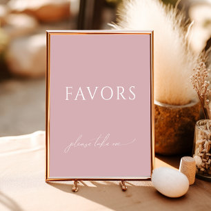 Whimsical Dusty Roos Baby shower Favors Sign Poster