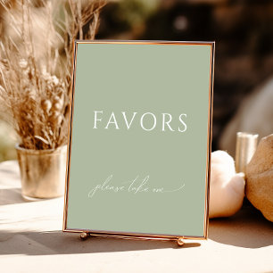 Whimsical Dusty Roos Baby shower Favors Sign Poster