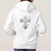 Whimsical Easter Bunny - Springtime Joy in Bloom Hoodie (Achterkant)
