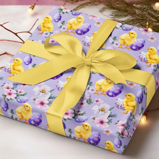 Whimsical Easter Chicks Wrapping Paper Cadeaupapier