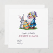 Whimsical Easter Egg Hunt: Waterverf Bunny en Gn Save The Date (Voorkant / Achterkant)