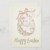 Whimsical Easter | platte paasKaart Feestdagenkaart (Voorkant / Achterkant)