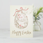 Whimsical Easter | platte paasKaart Feestdagenkaart (Staand voorkant)