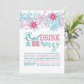 Whimsical Eat Drink and Be Merry Kaart (Staand voorkant)