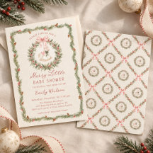 Whimsical Een vrolijk klein Kerstmis baby shower