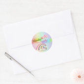 Whimsical eenhoorn verjaardagsfeestje Stickers (Envelop)