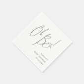 Whimsical Eenvoudig Neutraal Oh Boy Baby shower Servet (Hoek)