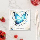 Whimsical eenvoudige vlinder verjaardag servet (Insitu)