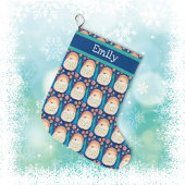 Whimsical egel patroon grote kerstsok