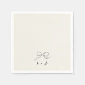 Whimsical eigenzinnige hand getrokken boog monogra servet (Voorkant)