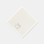 Whimsical eigenzinnige hand getrokken boog monogra servet (Hoek)