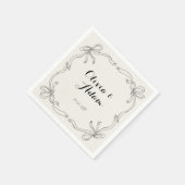 Whimsical eigenzinnige retro hand getekende boog b servet (Hoek)