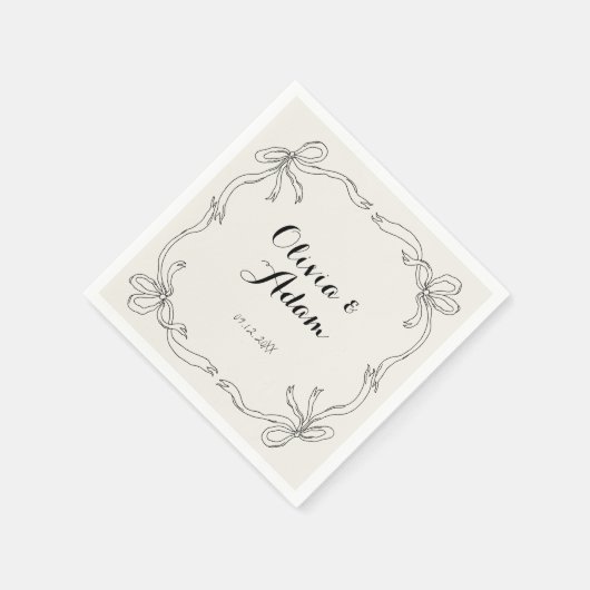 Whimsical eigenzinnige retro hand getekende boog b servet (Hoek)